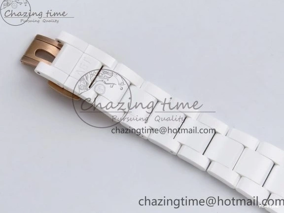 MiroTime 1231 TopPick Daytona AET White Solid Ceramic Case and Bracelet Pink Dial ZF 1:1 Best Edition SH 1650